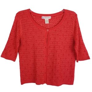 Love Notes Button Front Cropped Cardigan